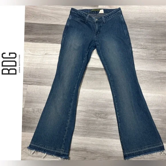BDG urban outfitters low rise flare pinstripe jeans size 5/6 Y2K - Picture 1 of 9